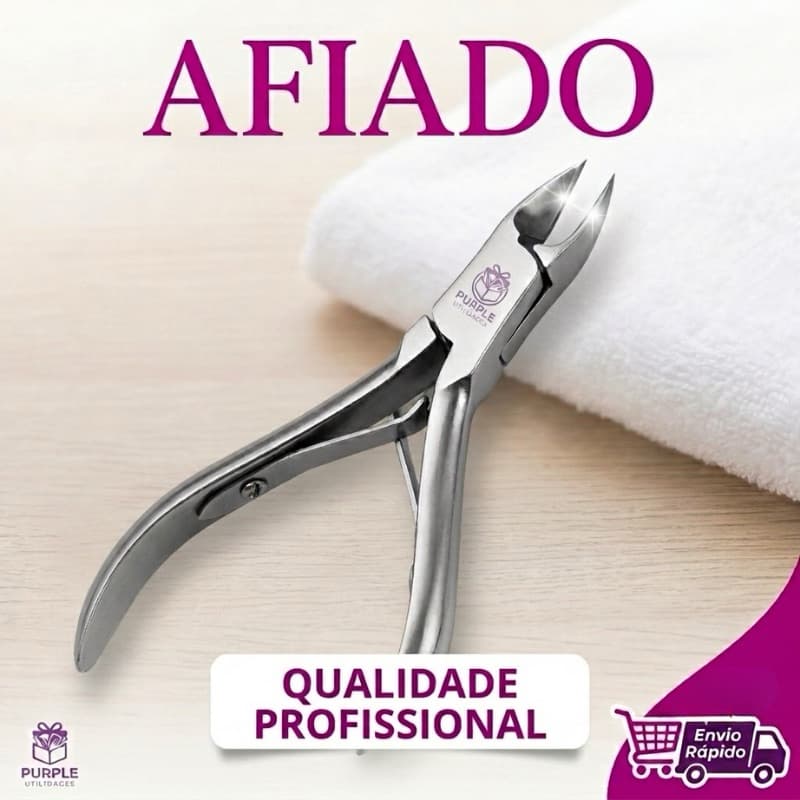 Alicate de Cutícula Profissional Inox [Já Vai Afiado] Esterilizável Manicure⁠