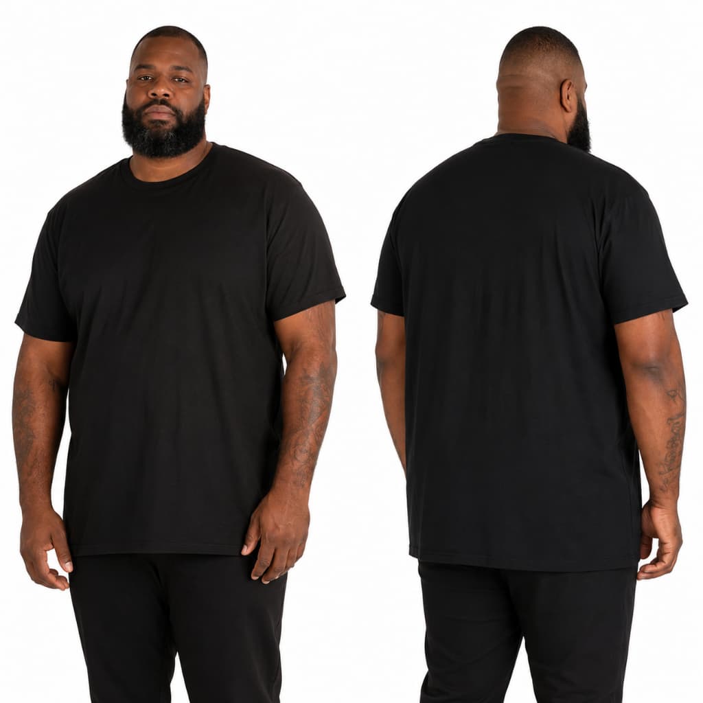 Camiseta Plus Size Masculina até G3 Malha de Algodão Filetada Casual Básica Confortável Premium