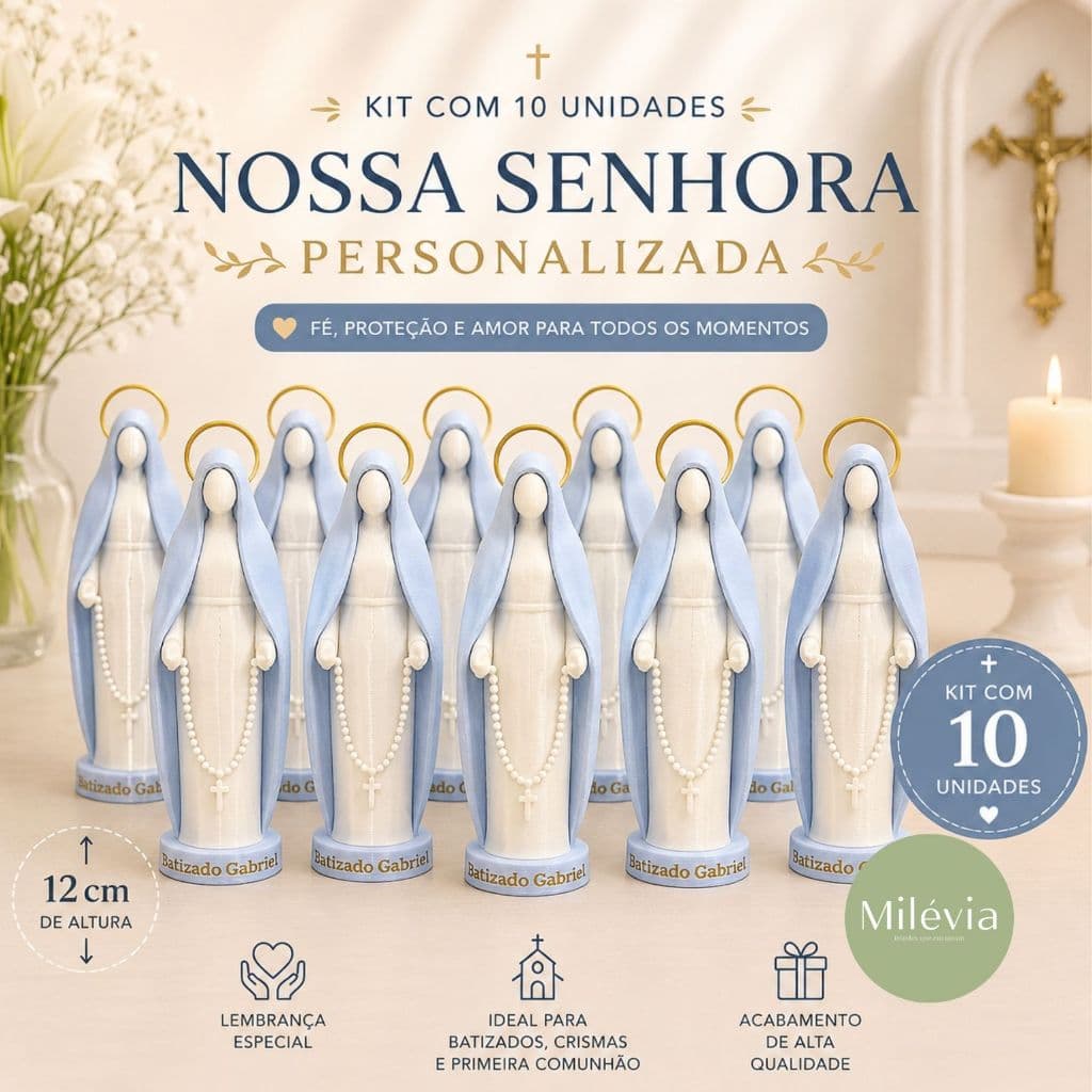 Kit com 10 nossa senhora lembrancinha para batizado, saida maternidade, casamento, padrinhos | santa Maria, Lembrancinha