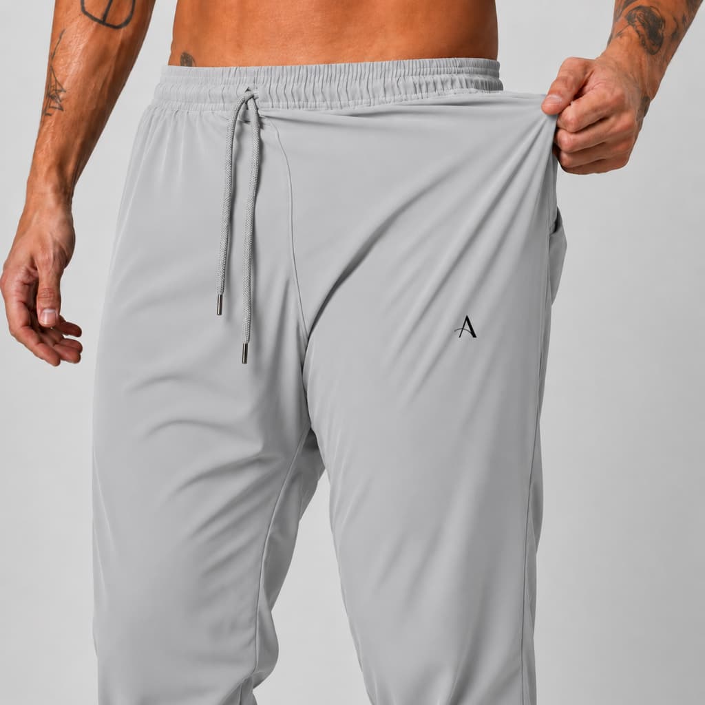 Calça Jogger Tactel Com Elastano Academia Com Zíper Dois Bolsos