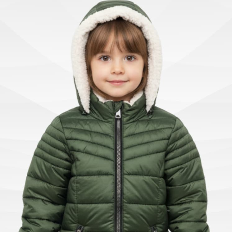 Jaqueta Parka Com capuz Peluciado - 1 a 3 Anos