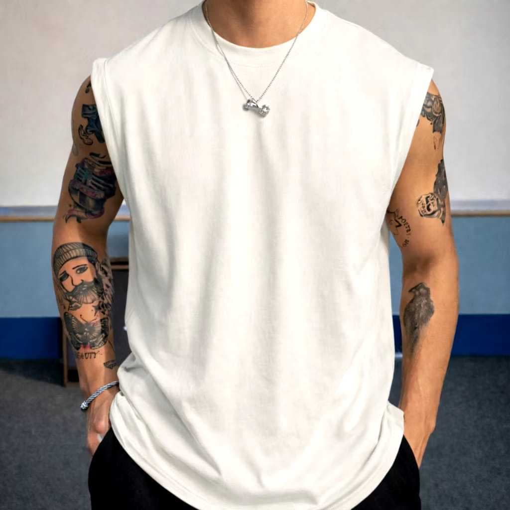 Camisetas Regata Premium Oversized Camisa Casual Streetwear Masculina Treino