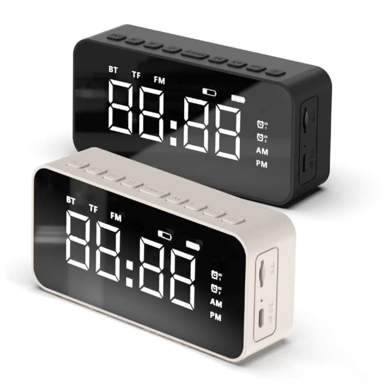 Caixa de Som Bluetooth com Relógio Espelhado com Alarme e Rádio FM CS-MT6BT-S EXBOM