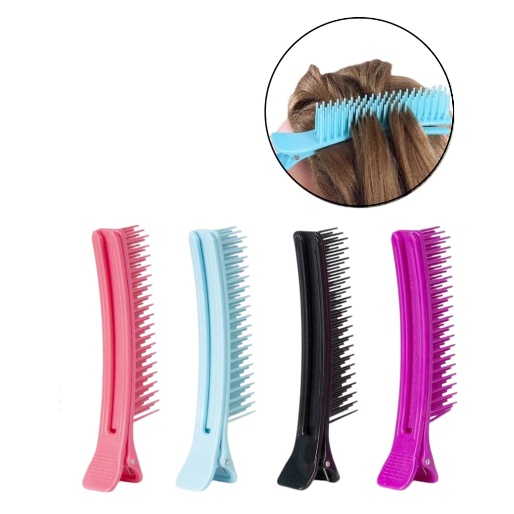 02 UN Clips Separador de Mechas Profissional Presilha Prendedor de Cabelo Multiuso