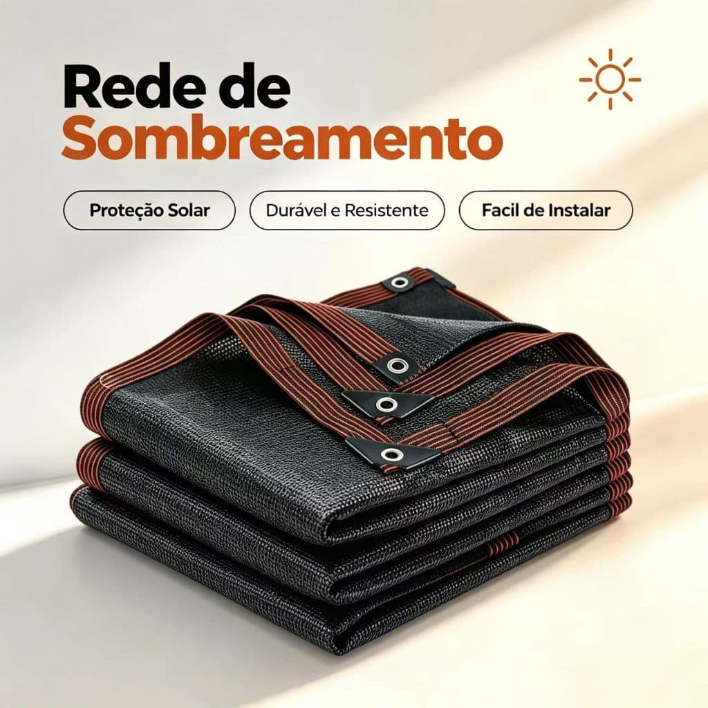 Cobertura Sombrite Preto Sombreamento 98% para Garagem Instalação Rápida Vários tamanhos