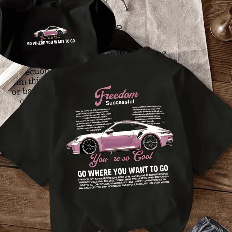 Blusa T Shirt Feminina Carro Girl StreetWear Moderna Camiseta Estilosa Porsche Envio Imediato Rapido
