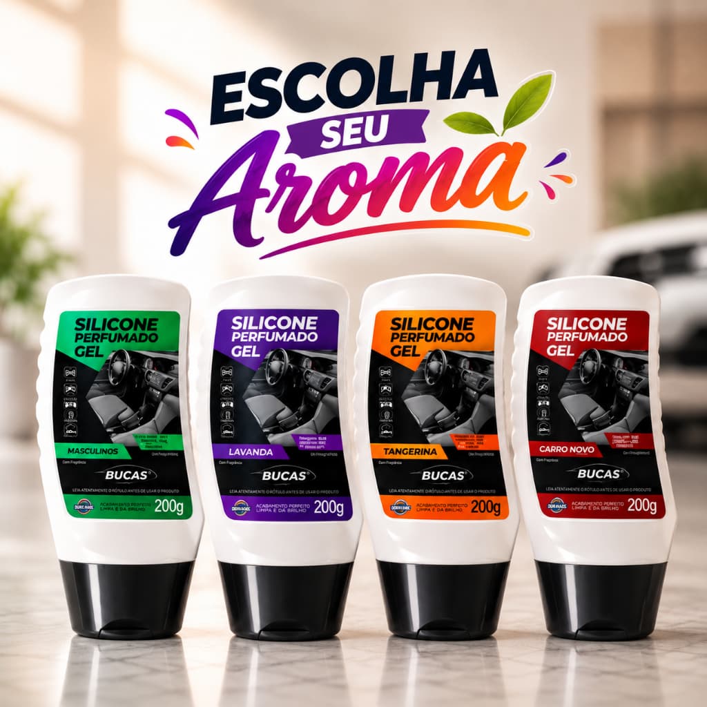 Silicone Perfumado Automotivo 200g Bucas Limpa Protege Perfuma Painel Plástico