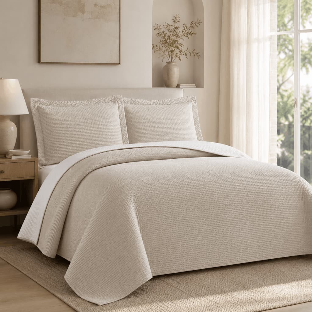 Kit Colcha Eternity Casal\Queen\King 3 Peças Cobre Leito Luxuoso Jacquard Super Macio Estampado Soft