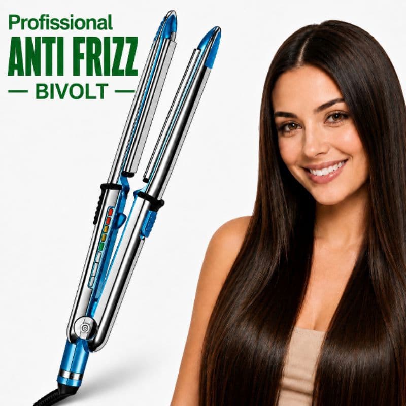 Chapinha de Cabelo Profissional Nano Titanium 465°F para Progressiva e Alisamento Bivolt
