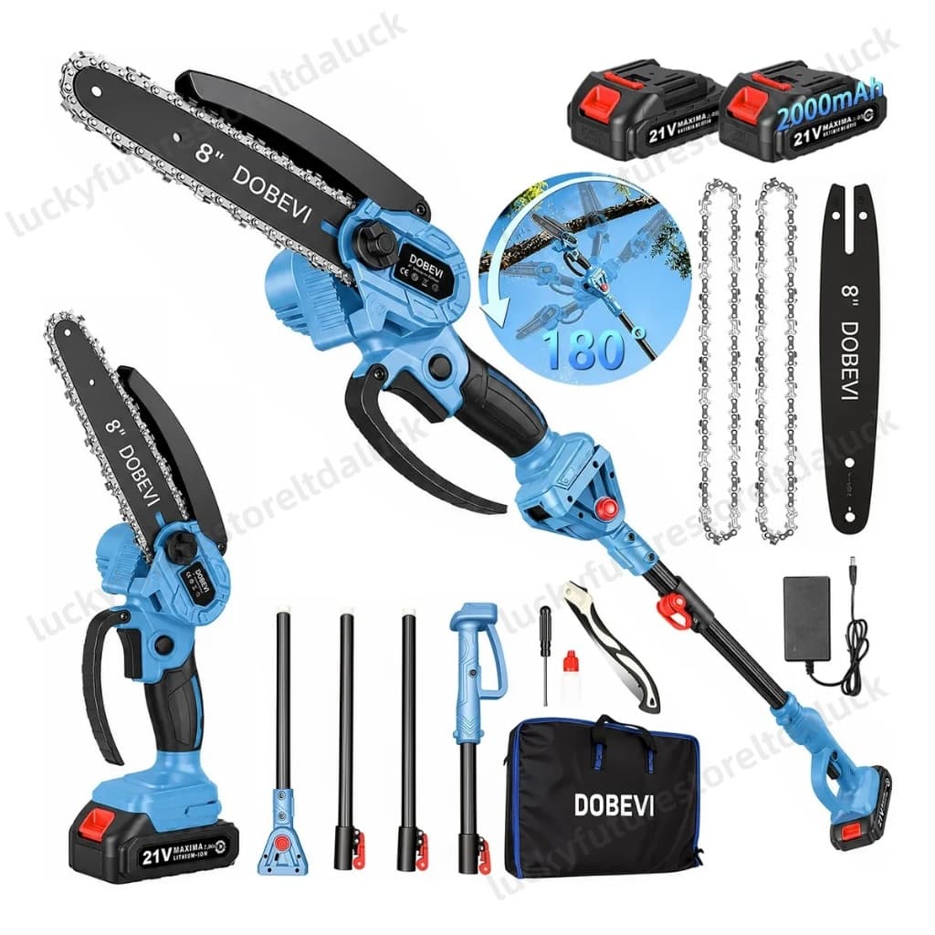Dobevi motosserra Elétrica 8 Pol Kit Completo Extensor 2 M,Bateria Dupla