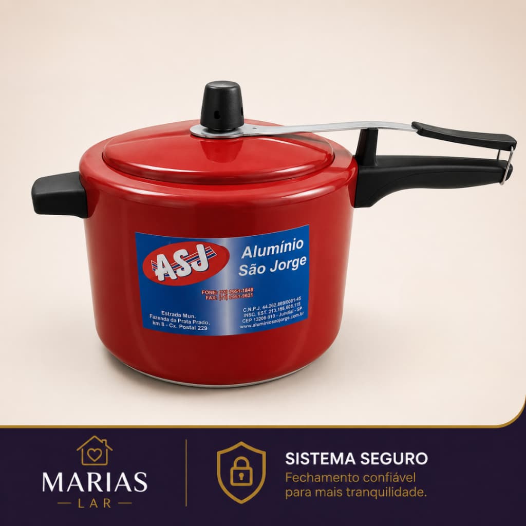 PANELA PRESSÃO DE 4,5 LITROS VERMELHA CEREJA + ENVIO IMEDIATO