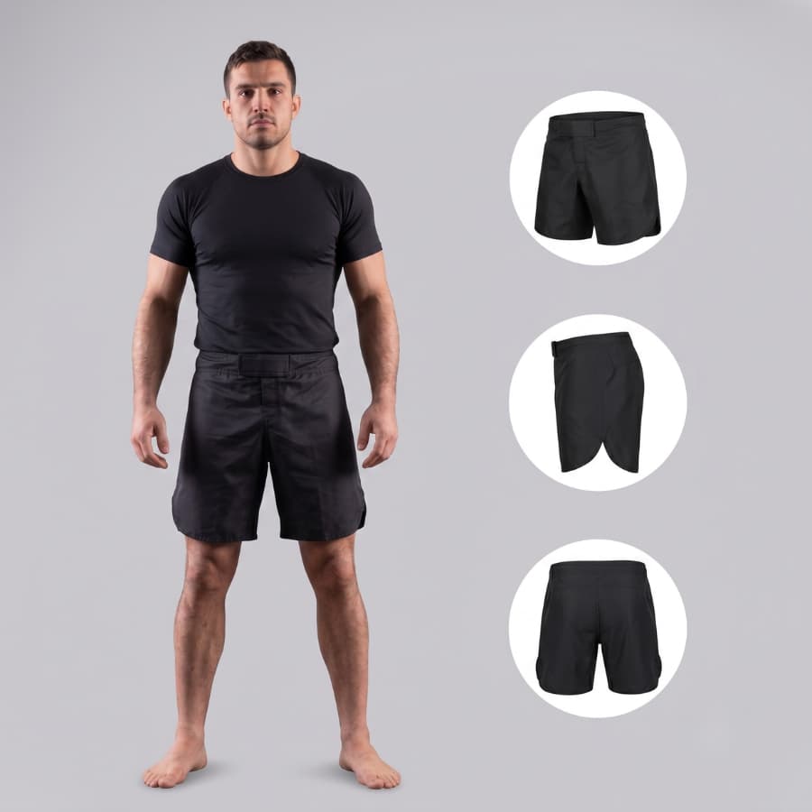 Bermuda Masculina Jiu Jitsu No Gi Treino MMA Grappling Alta Resistência