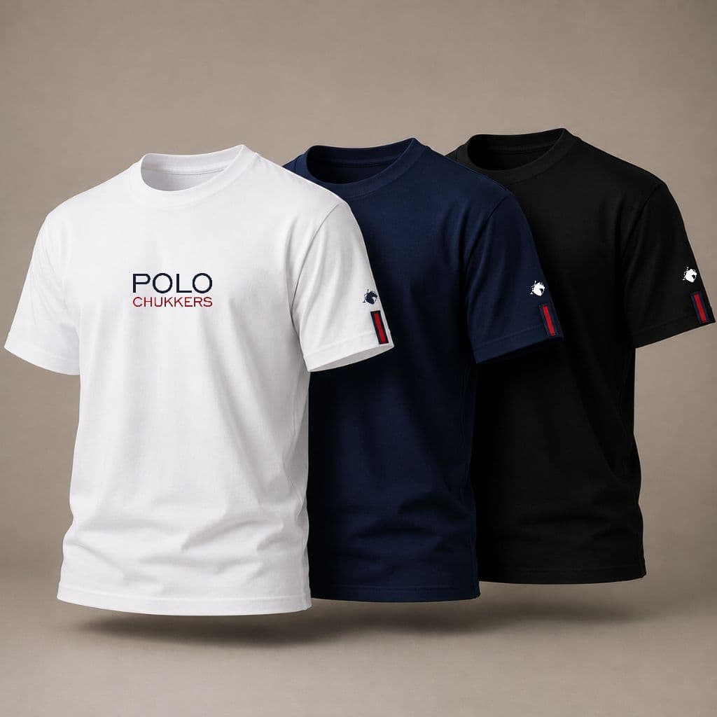 Kit Camisa Camiseta Masculina Polo Chukkers Algodão Peruano Qualidade Premium