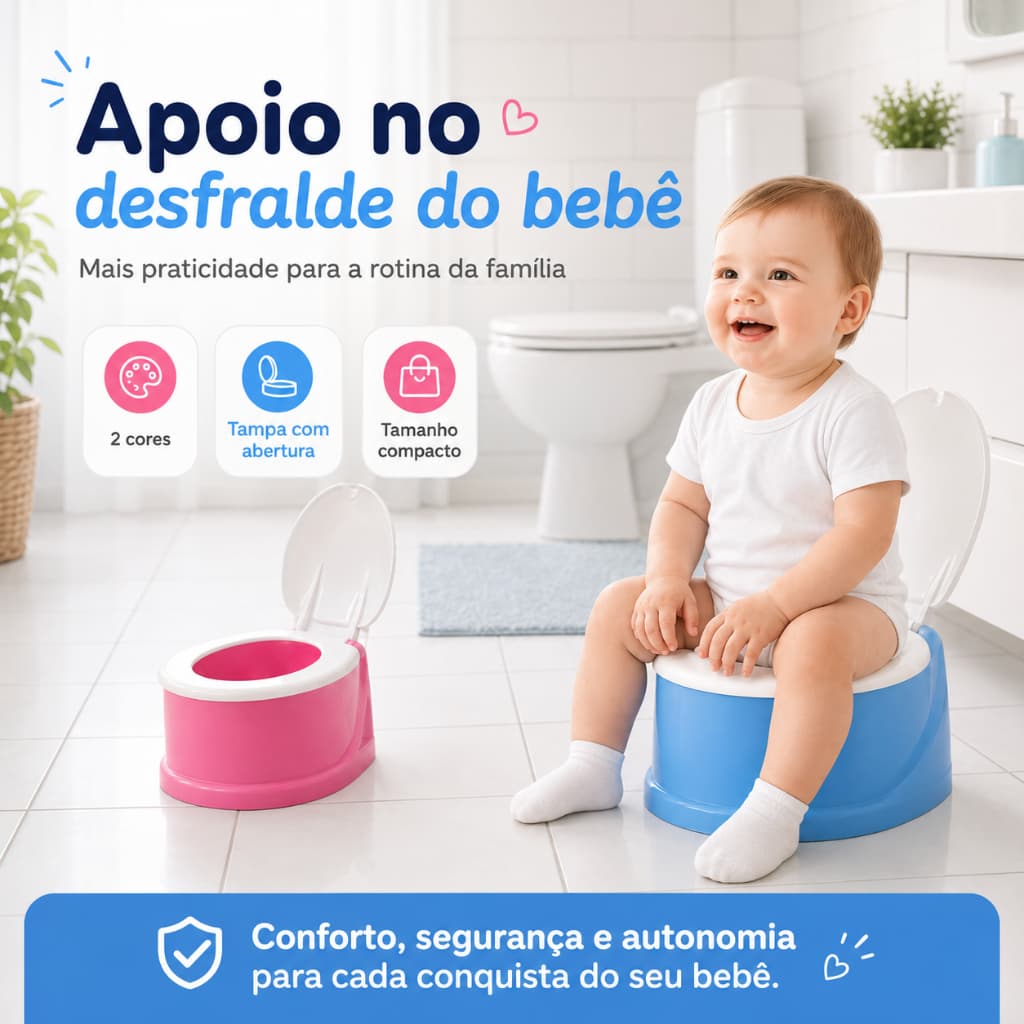 Penico Troninho Infantil Para Bebê | Pinico Desfralde Menino E Menina Privadinha Vaso Assento Treinamento Confortável