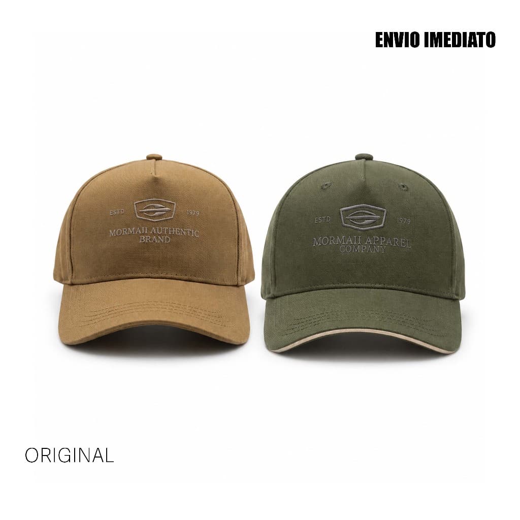 1 ou 2 Bonés Masculino Mormaii Aba Curva Ajustável Casual Premium Bege e Verde Militar