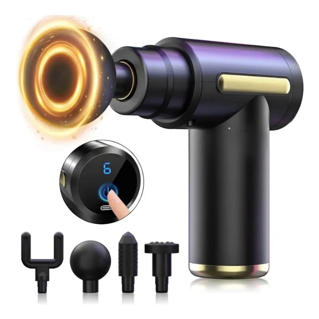 Massageador Muscular Profissional Eletrico Percussao Portatil Display Touch Bivolt Alivio Dores