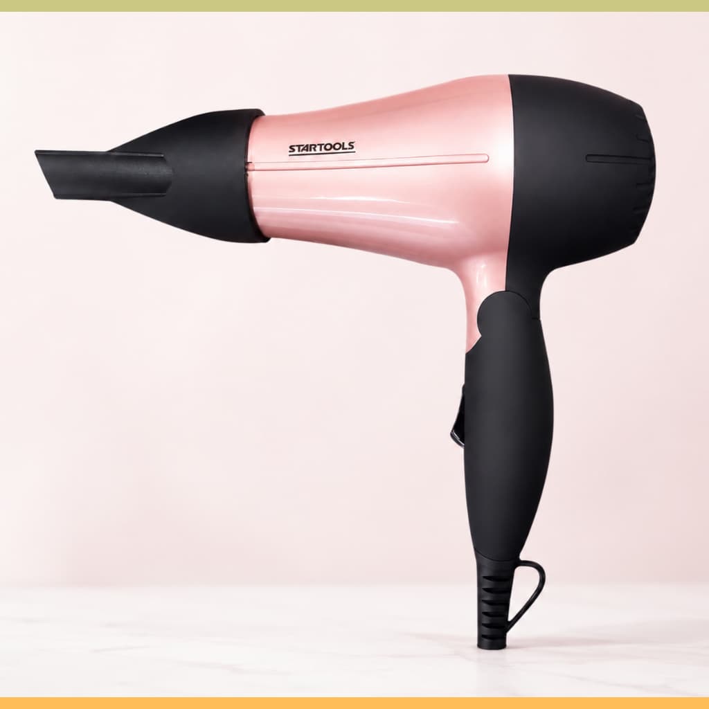 Secador Cabelos Dobrável Profissional 1200W Bivolt Secagem Rápida 2 Temperaturas Modelador Com Bocal