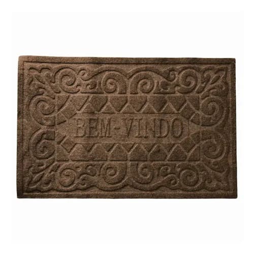 Tapete Capacho Decorativo 38x58cm Poliéster Antiderrapante Lavável para Entrada Sala Cozinha