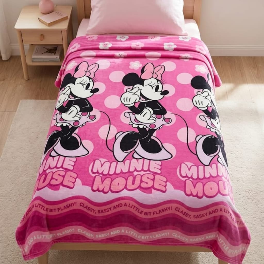 MANTA COBERTOR SOFT SOLTEIRO DISNEY MINNIE MARGARIDA MICKEY