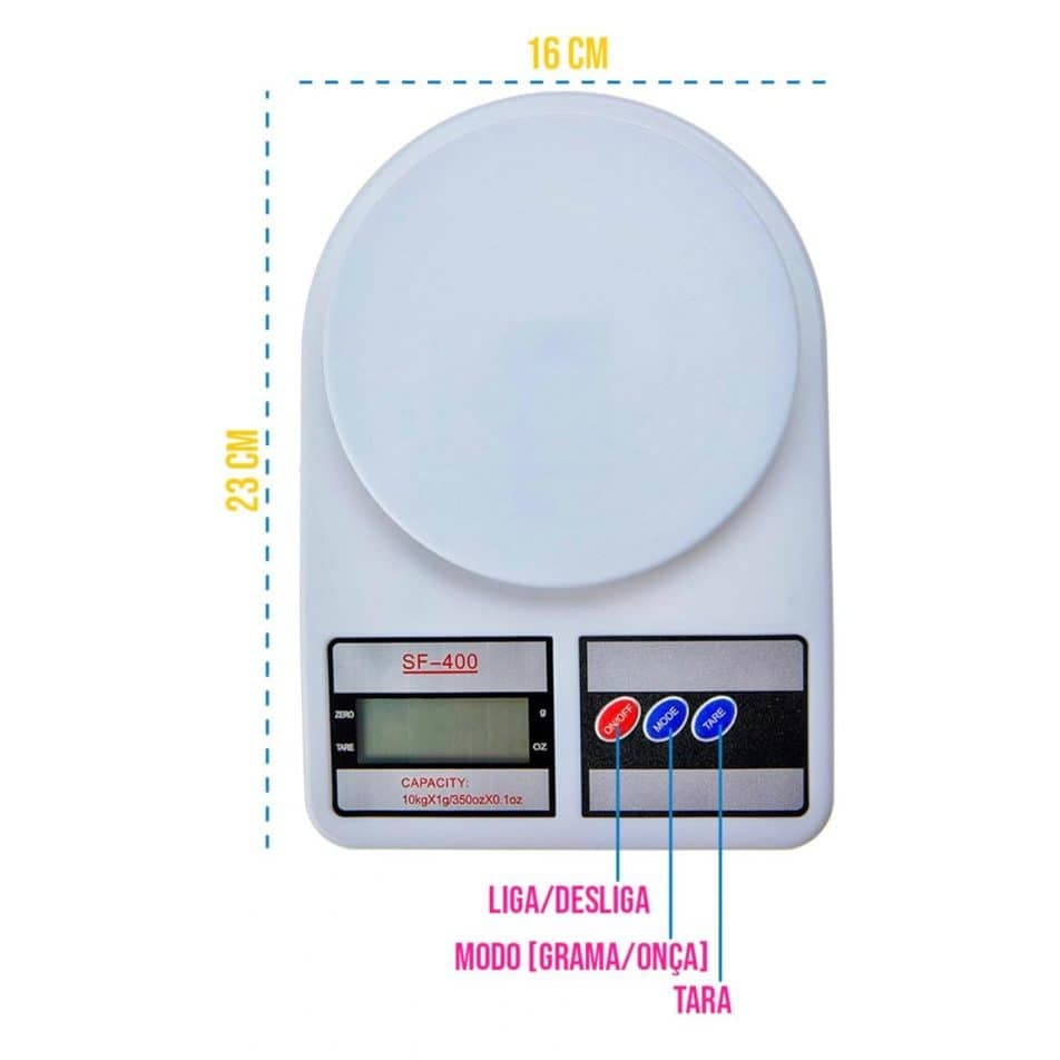 Balança Cozinha Digital Balança Digital Pesa Até 10kg