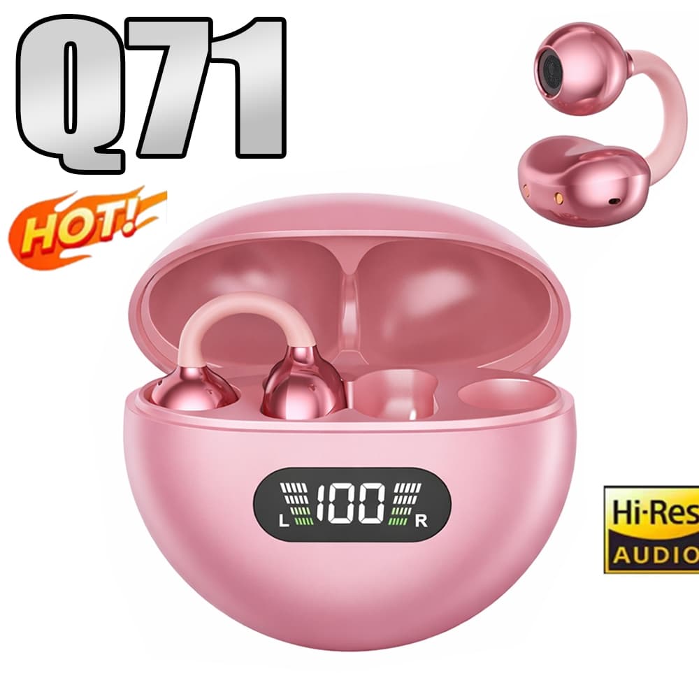 2026 Novo Q71 Fones de ouvido Bluetooth sem fio OWS fones de ouvido esportivos com clipe