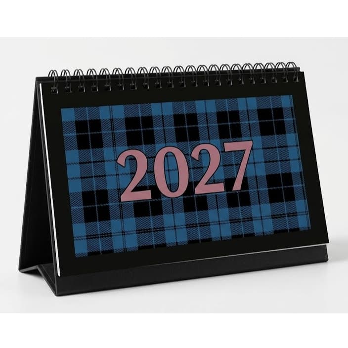 📅 CALENDÁRIO DE MESA MENSAL 2027 -  A6/A5 📘 CAPA DURA MASCULINO 🖊️ ORGANIZAÇÃO