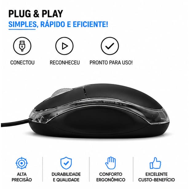 Mouse com Fio para Notebook Computador Mouse usb com Fio