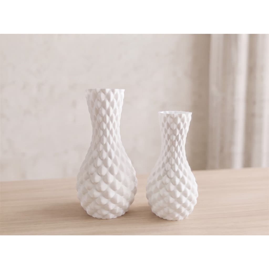 Kit 2 Vasos Decorativos Diamante Impressão 3D | Decoração Moderna para Sala e Escritório