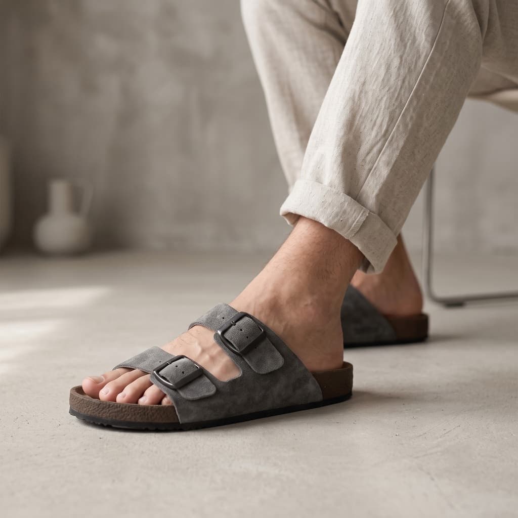 Sandália Birken Masculina Fivela Moderna Casual Confortavel Calce Facil Lançamento