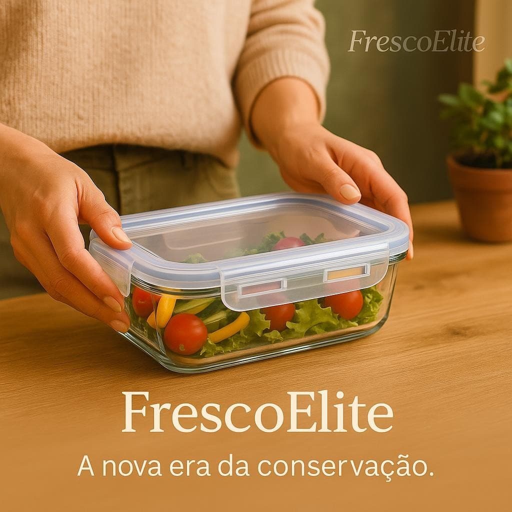 Pote Hermetico Retangular Vidro 640ml Tampa Vedacao Conservacao Alimentos Qualidade