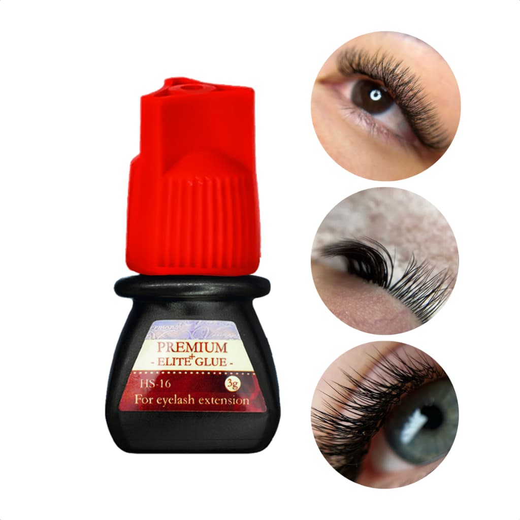 Cola para Extensão de Cílios Elite HS16 3ml Secagem 1 a 3 Segundos Volume Russo Pro