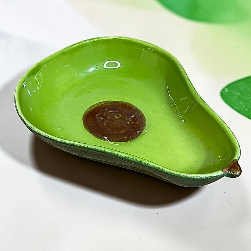Tigela Bowl Cumbuca Decorada Em Abacate 300ml de Cerâmica