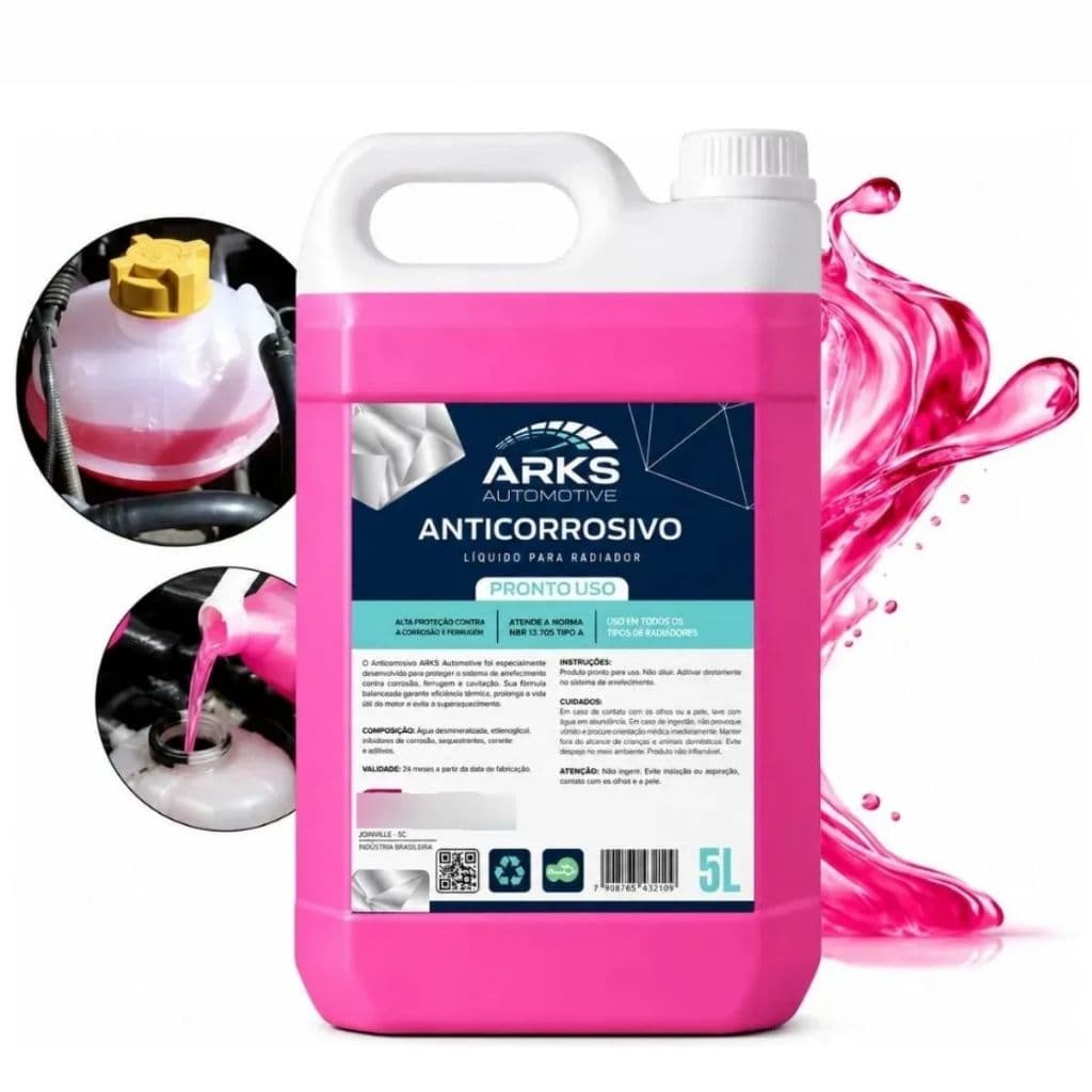 Aditivo Radiador Pronto 5L Rosa VW Gol Fox Polo Voyage Saveiro Hb20 Arks