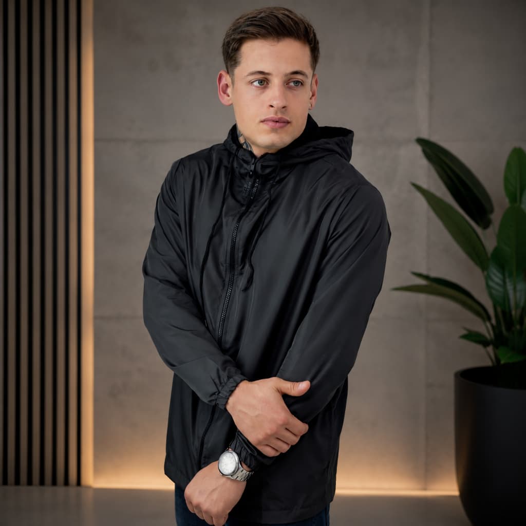Jaqueta Corta Vento Masculino Streetwear  Impermeável Masculina Com Bolsos Laterais