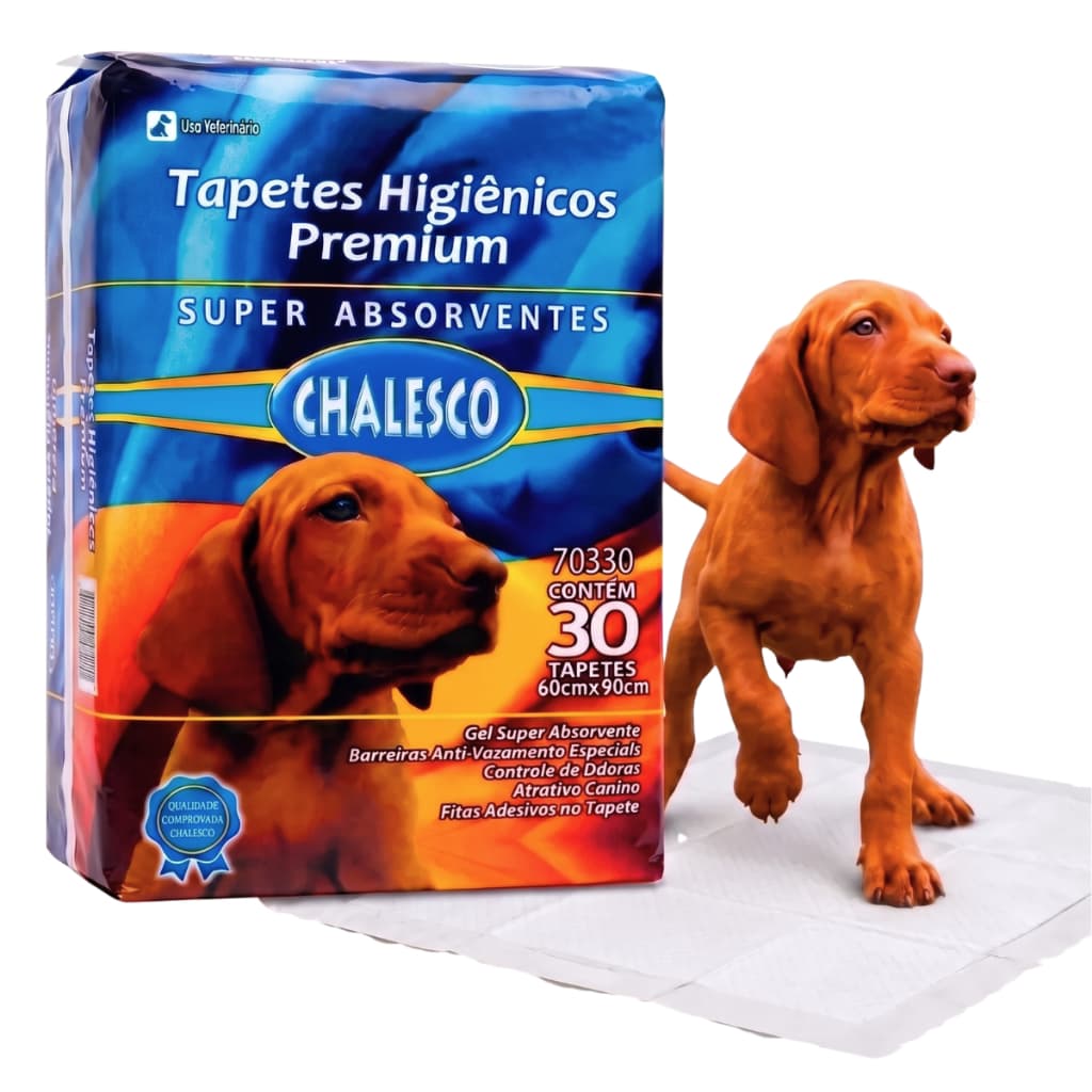 Tapete Higiênico Chalesco Premium 60x90cm 30 Unidades Alta Absorção Para Cachorro