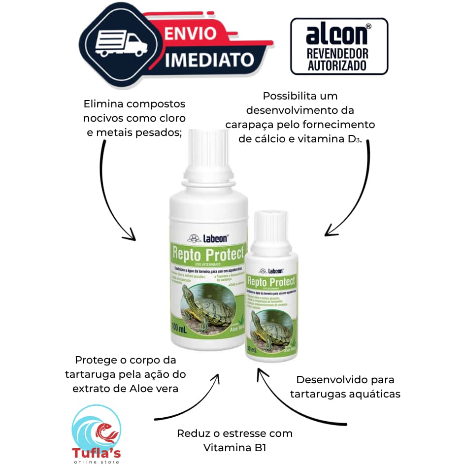 Labcon Repto Protect 30ml | Condicionador de Água para Tartarugas Aquáticas | Alcon Original
