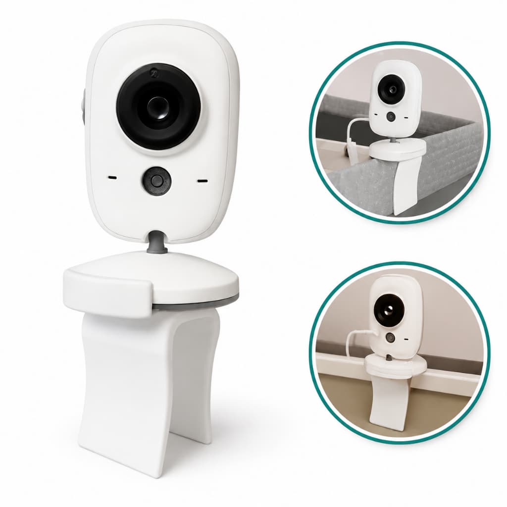 Suporte de Babá Eletrônica Para Berço Universal Ajustável Flexível Monitor Bebê