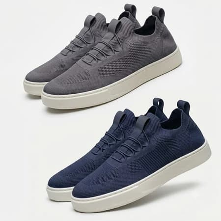 Kit 2 Pares Sapatênis Tênis Knit Masculino Leve Confortável Elegante - Envio Rápido