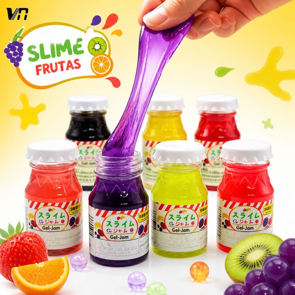 4-12 Unid Slime Transparente Água Fake com Frutas Artificiais Fofo Garrafa Presente 4663