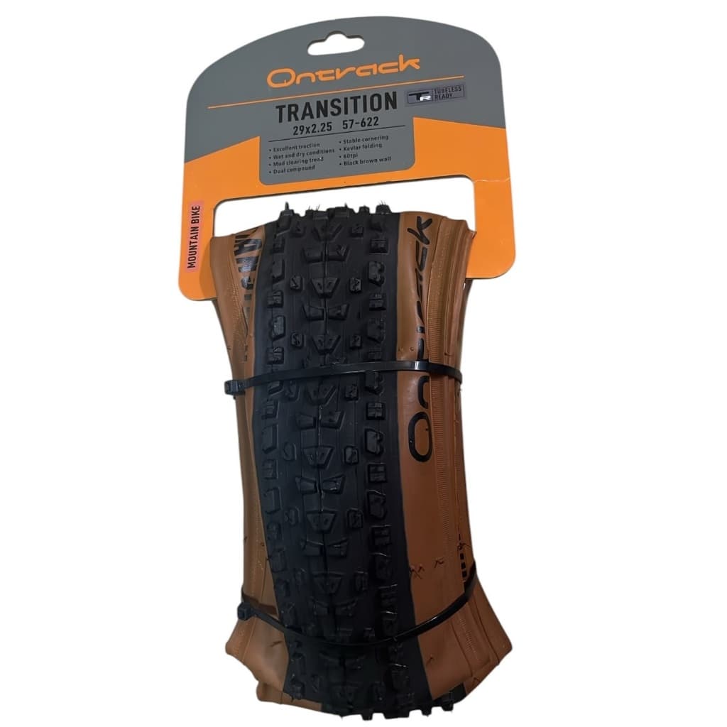 Pneu 29x2.25 Transition Kevlar Tubeless Faixa Marrom 57-622 Ontrack 1uni