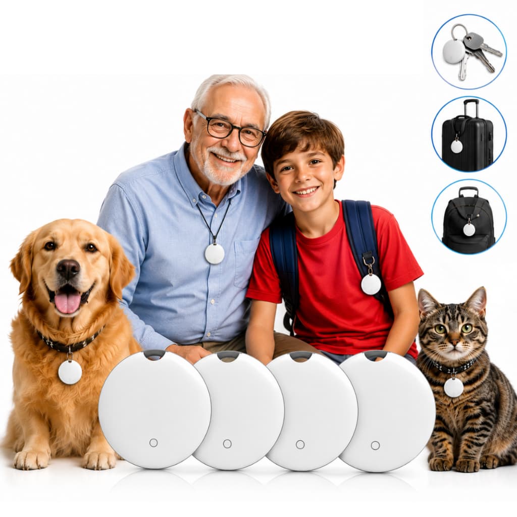 4 Tags Rastreador Localizador Bluetooth Apple Find My Chaves Carteira Mochila Pets Malas