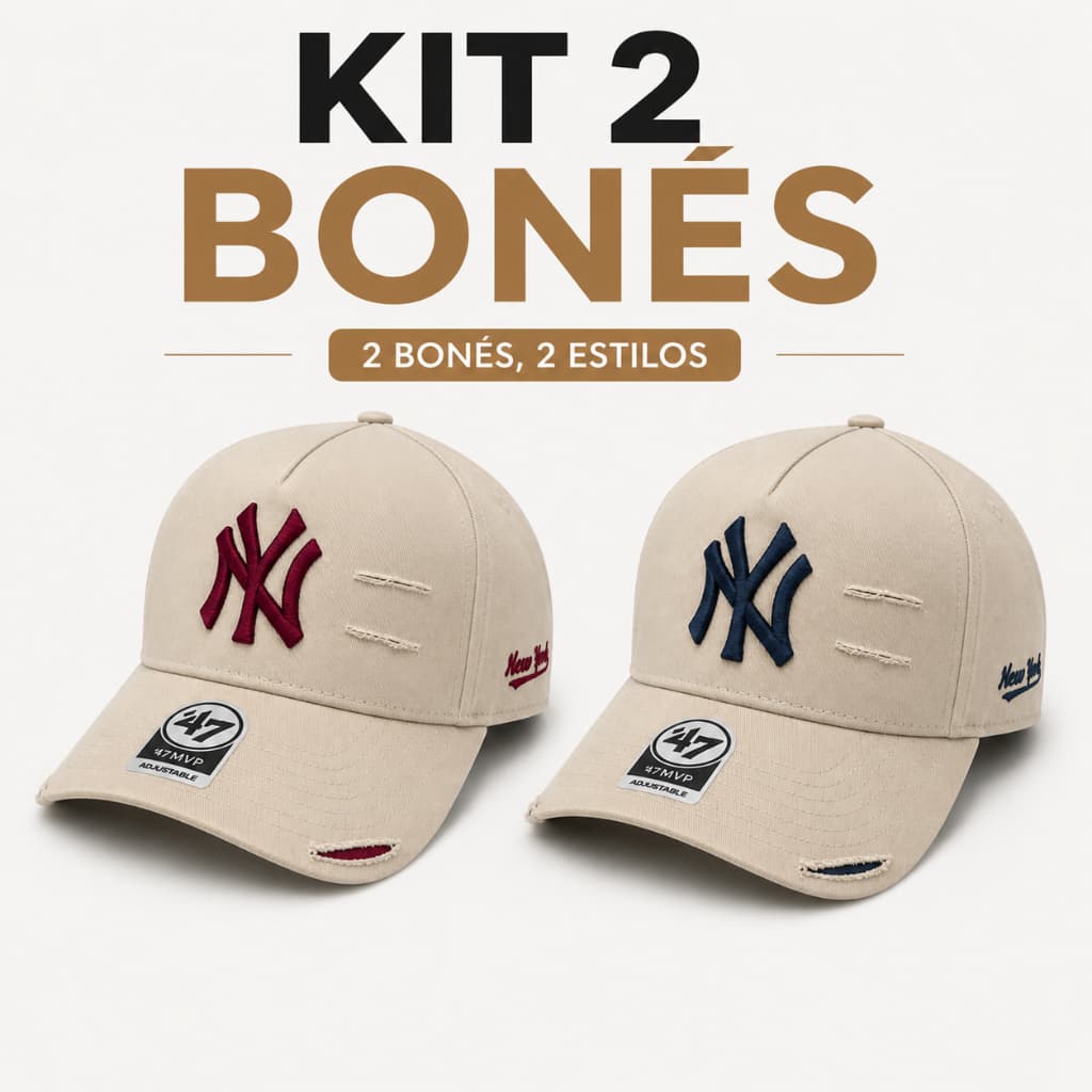 Kit 2 Bonés Premium Estilo NY