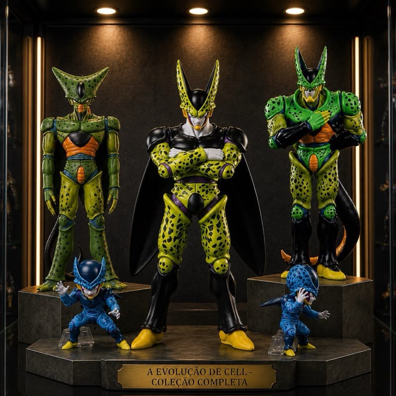 Action Figure Cell Perfeito Diversas Fases Banpresto Absorção Dragon Ball Z
