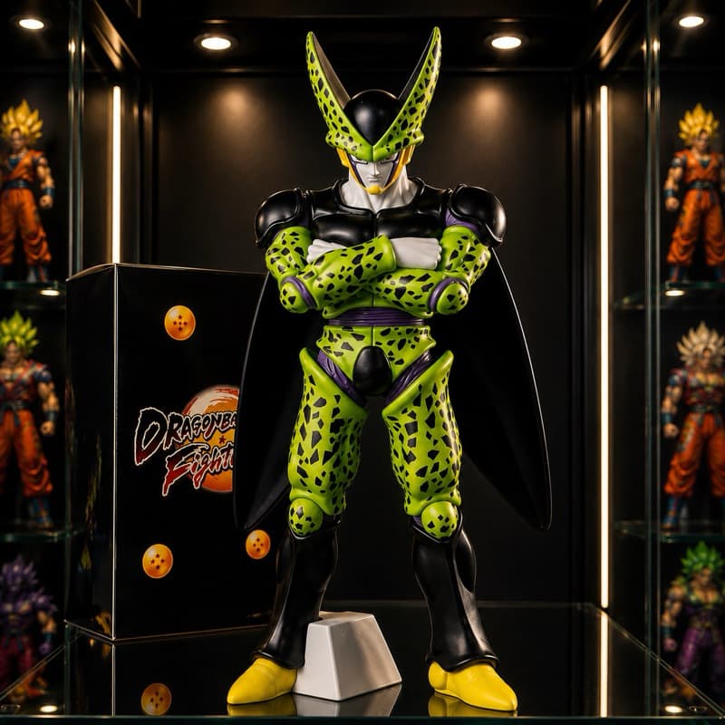 Action Figure Cell Perfeito 29Cm Forma Final Dragon Ball Z Absorção Androides