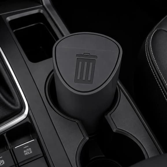 Lixeira Automotiva para Porta-Copos com Tampa Organizador de Carro