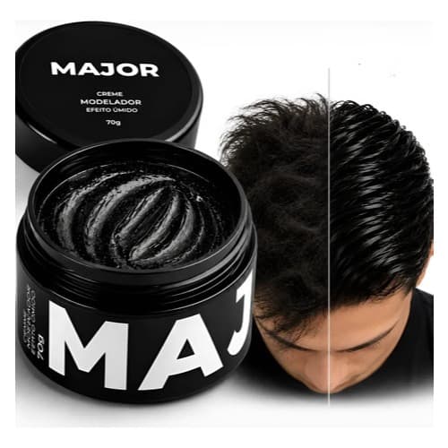 Pomada Modeladora Major Efeito Molhado e Fixação Profissional 70g