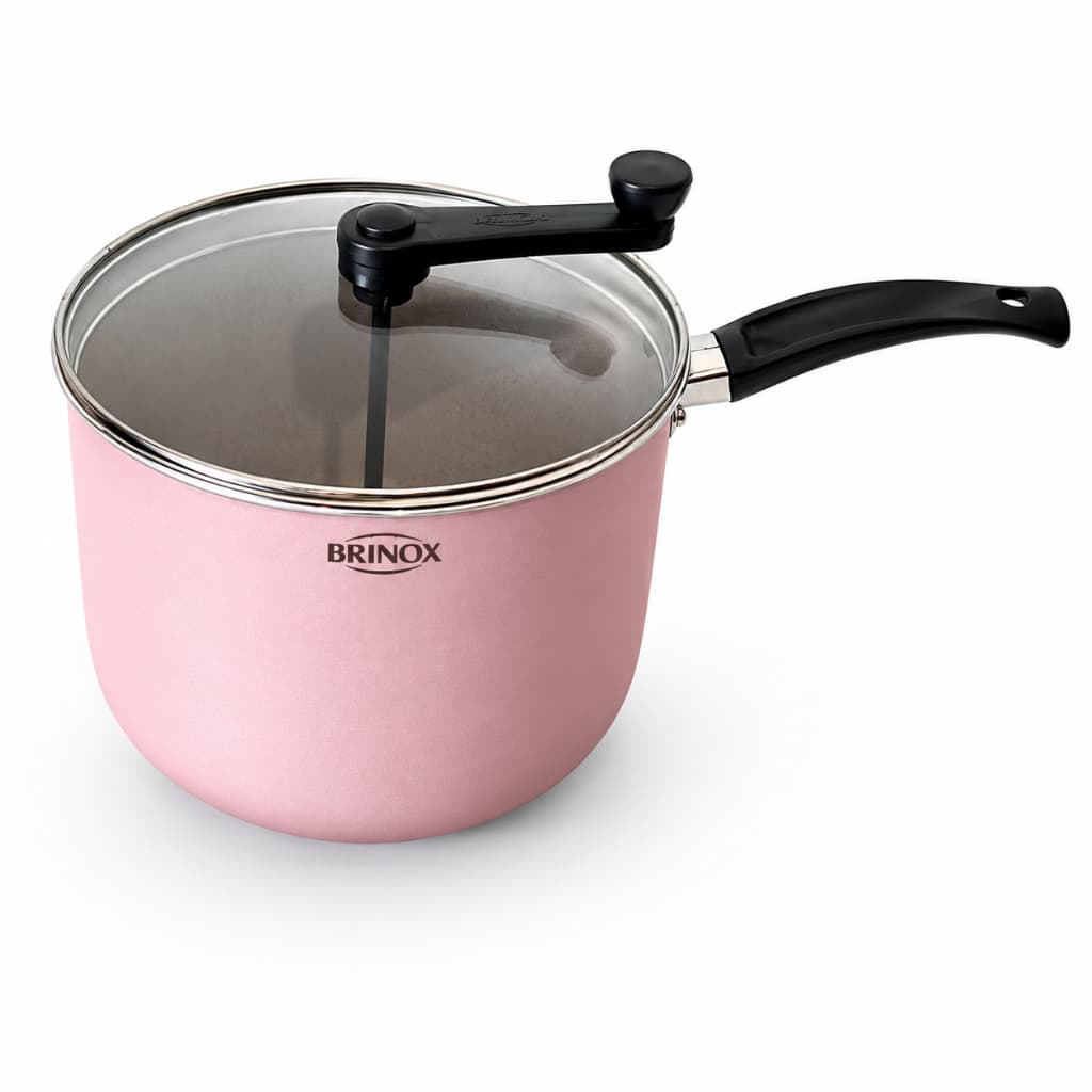 Pipoqueira Brinox Antiaderente Ceramic Life Rainbow Ø20cm 4,2 Litros Rose