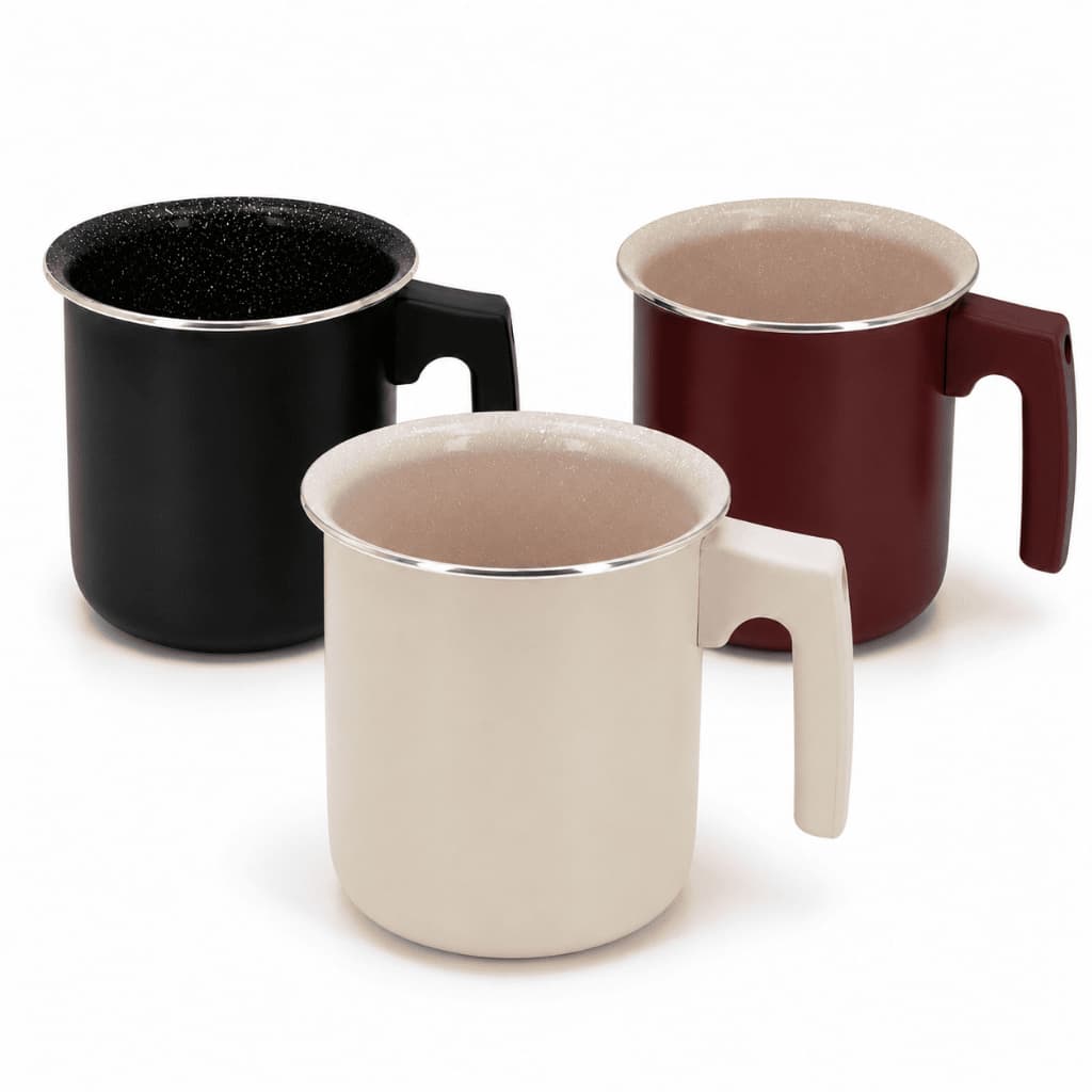 Leiteira Fervedor de Alumínio 1,4L Antiaderente Revestimento Cerâmico 14cm