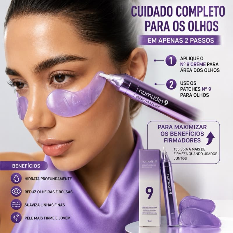 Numbuzin No.9 Eye Cream NAD+ Retinol 50 Peptídeos Creme para Olhos Anti-Idade Firmador 10ml Original