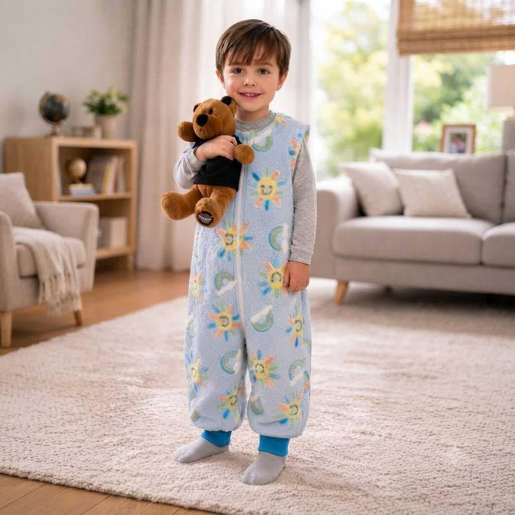 Macacão Saco de Dormir Pijama BEBÊ E INFANTIL térmico e anti-sufocante  inverno e meia estação em Soft Fleece Quentinho.